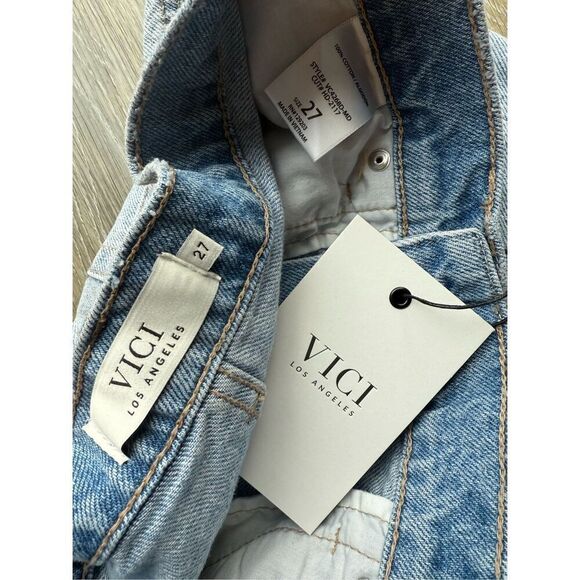 VICI Indio Denim Dad Shorts Size 27 - Picture 8 of 12